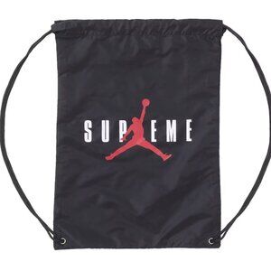 NWT Supreme x Jordan Drawstring Bag - Black